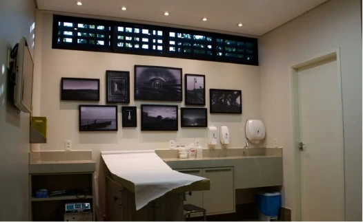 Sala de exames da clínica